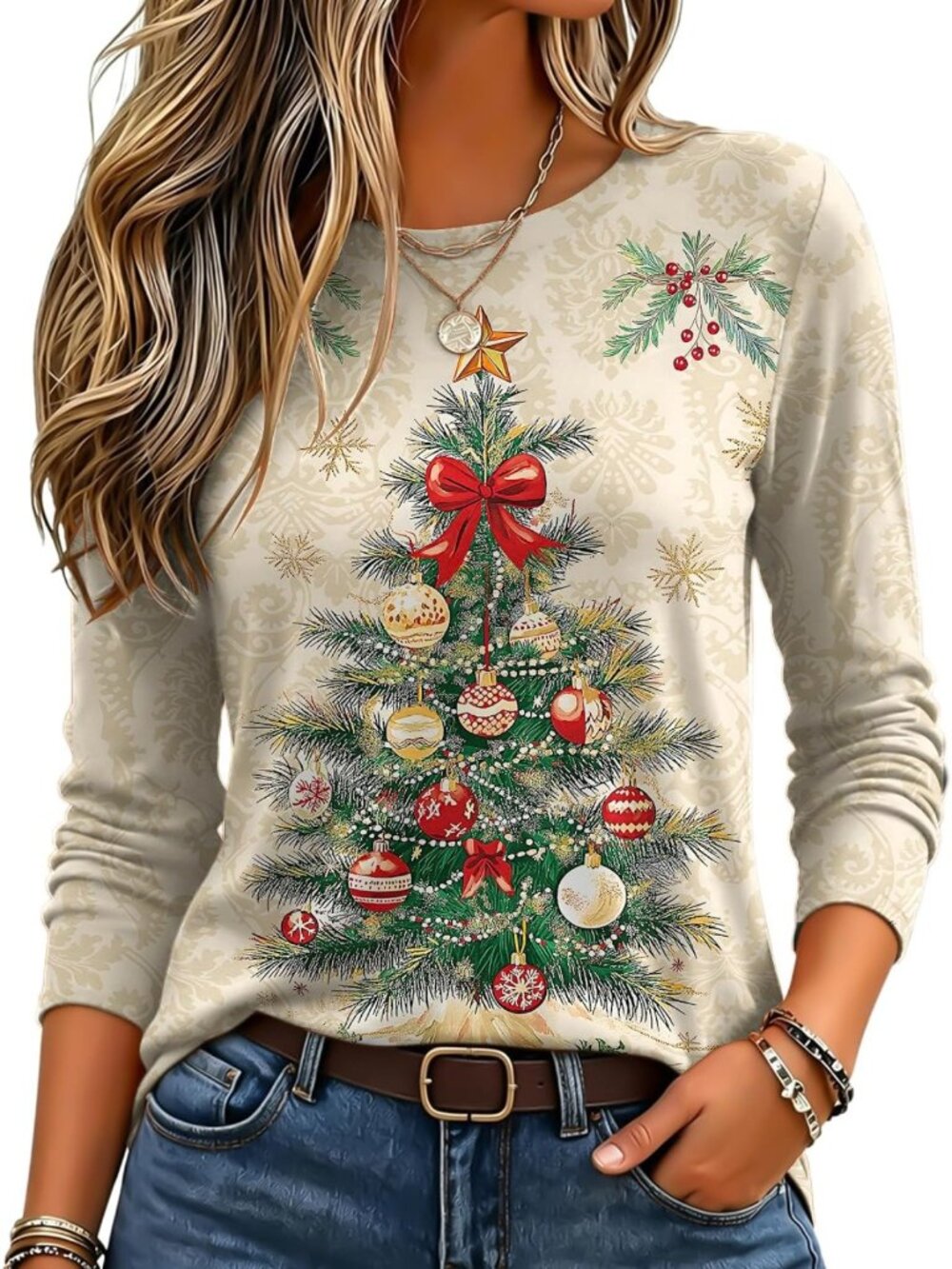 Casual Long Sleeve Crewneck Tops for Women | Stylish Fall T-Shirts & Shirts